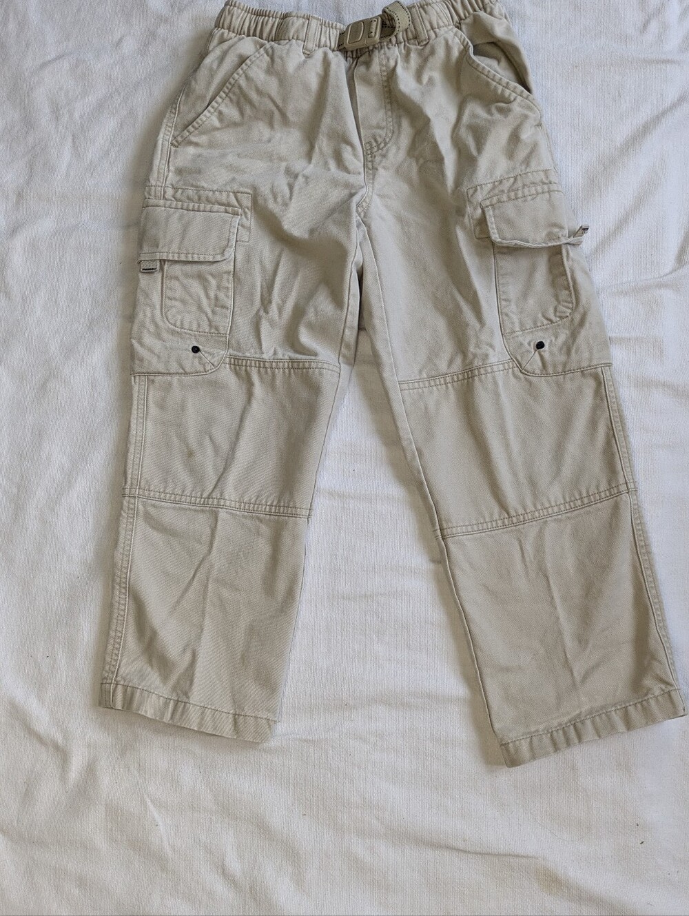 Boys Size 8 Khaki Cargo Pants Lands End